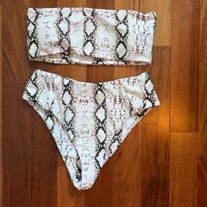 Snake Print Bikini Set